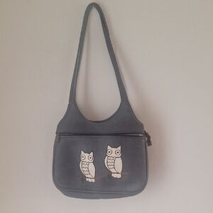 Unique Lovely Beautiful College  Handbag Gray Owl Design